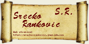 Srećko Ranković vizit kartica